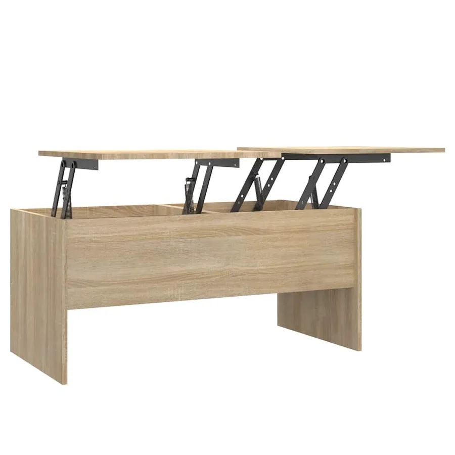 Table basse chêne sonoma 102x50,5x46,5 cm bois d'ingénierie - 2