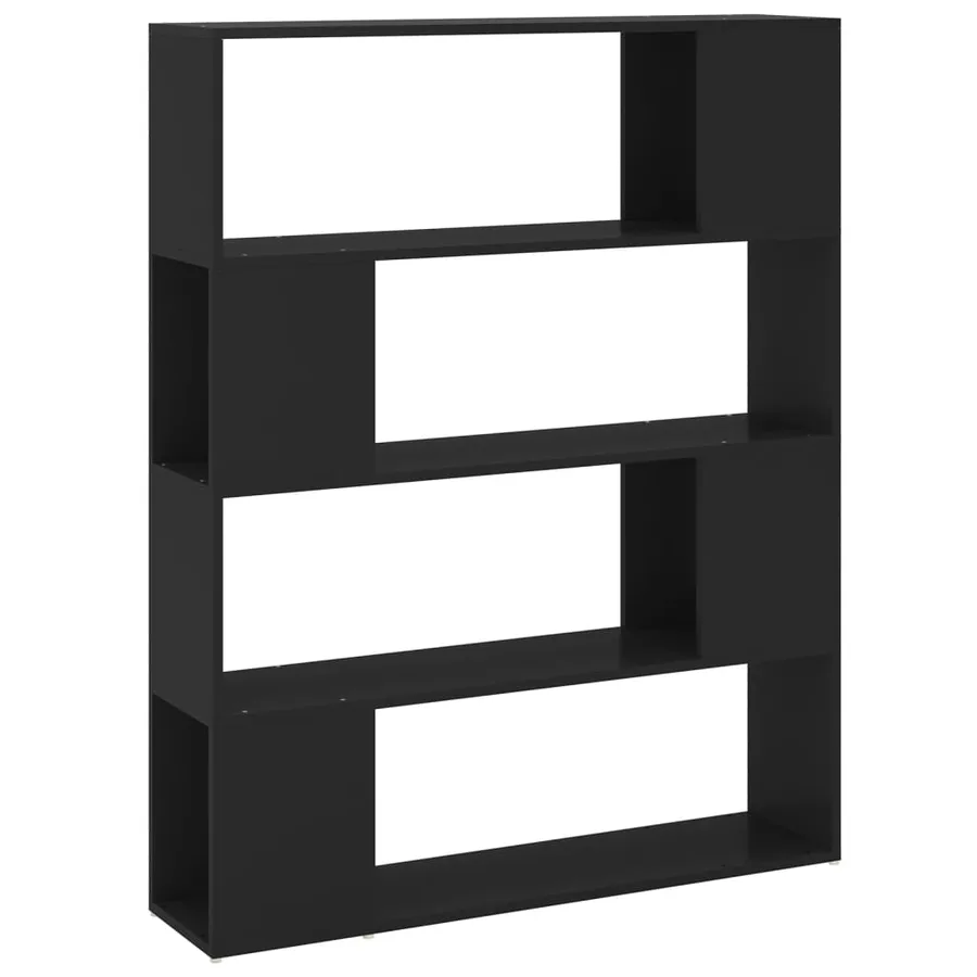 Bibliothèque/Séparateur de pièce Noir 100x24x124 cm - 2