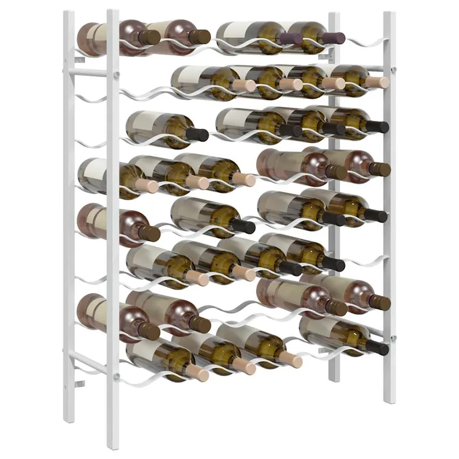 Casier à bouteilles pour 48 bouteilles Blanc Métal - 4