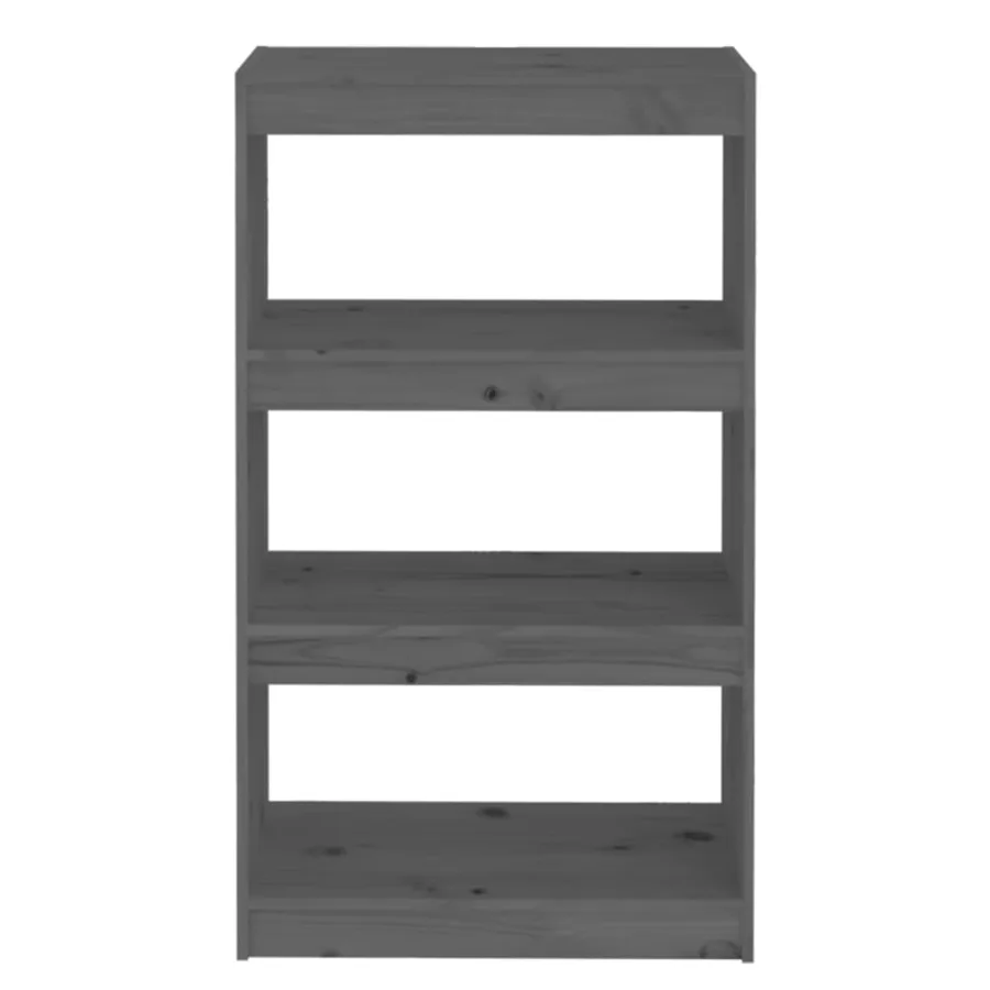Bibliothèque/Séparateur de pièce Gris 60x30x103,5 cm Pin massif - 5
