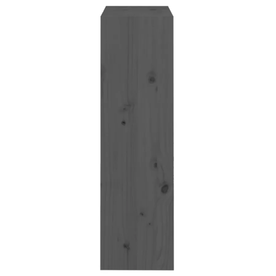 Bibliothèque/Séparateur de pièce Gris 60x30x103,5 cm Pin massif - 6