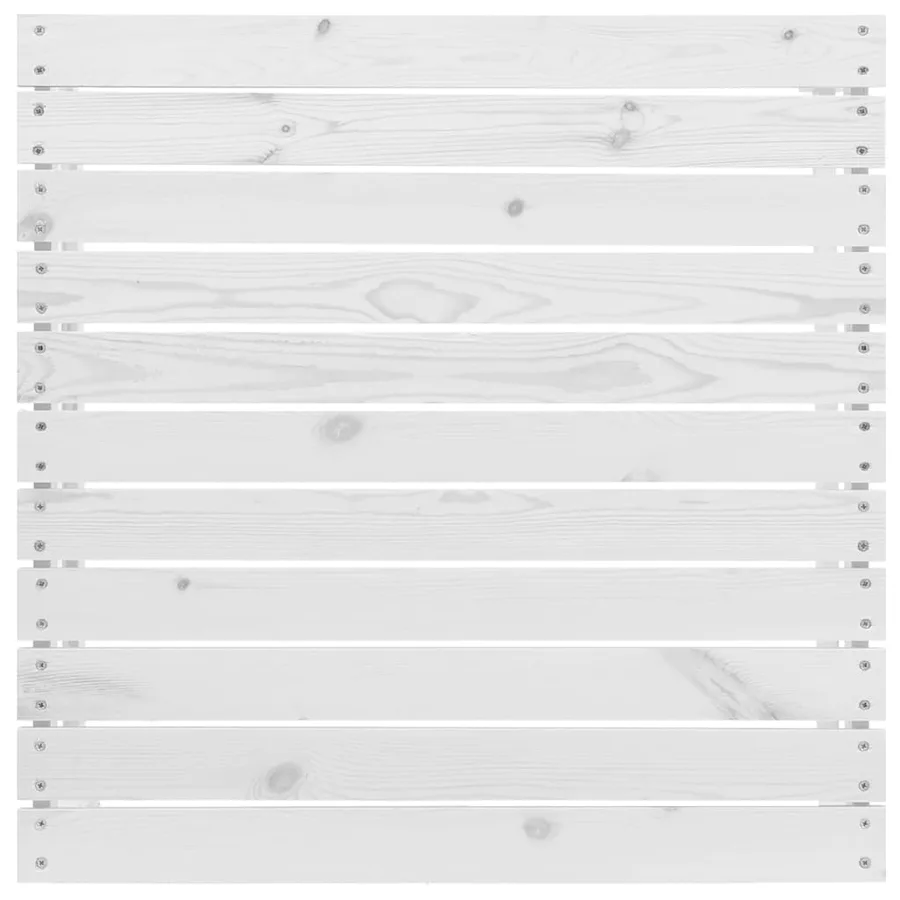 Salon de jardin 4 pcs Bois de pin massif Blanc - 12