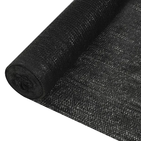 Filet brise-vue Noir 2x10 m PEHD 195 g/m²