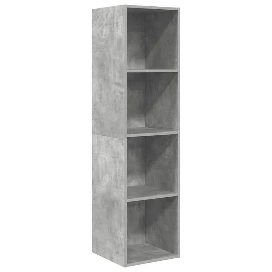 Meuble TV mural Gris béton 37x37x142,5 cm Bois d’ingénierie - 2
