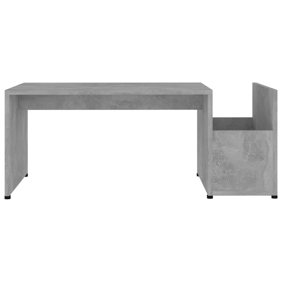 Table basse Gris béton 90x45x35 cm bois d’ingénierie - 4