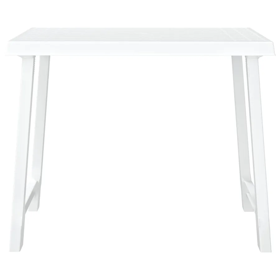 Table de camping blanc 79x56x64 cm PP aspect de bois - 3