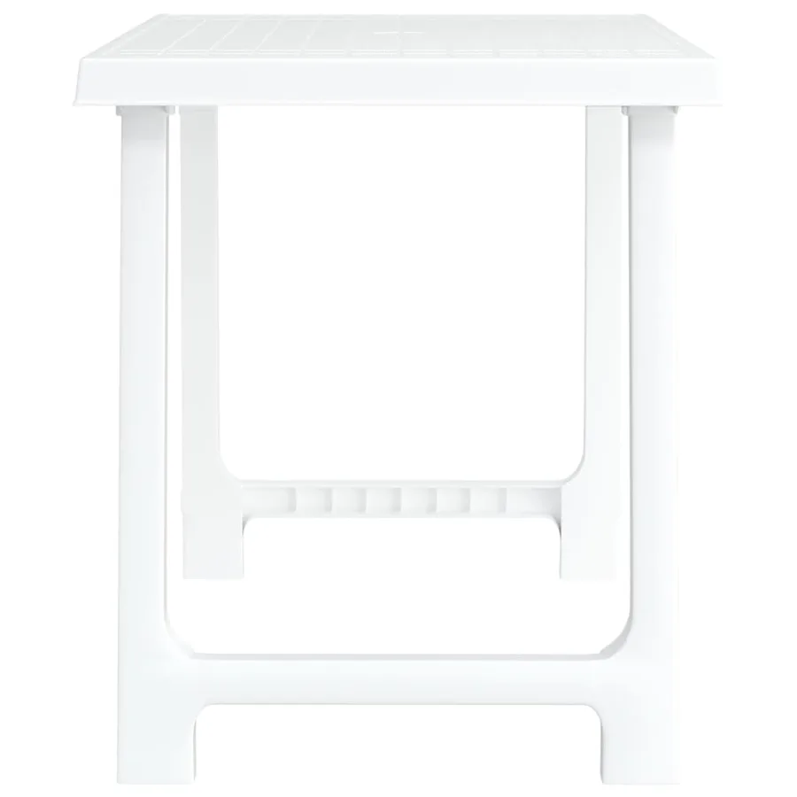 Table de camping blanc 79x56x64 cm PP aspect de bois - 4