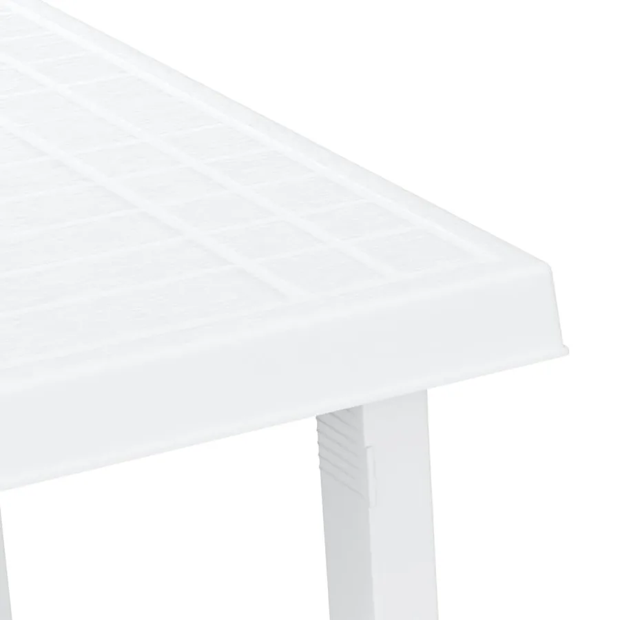 Table de camping blanc 79x56x64 cm PP aspect de bois - 5