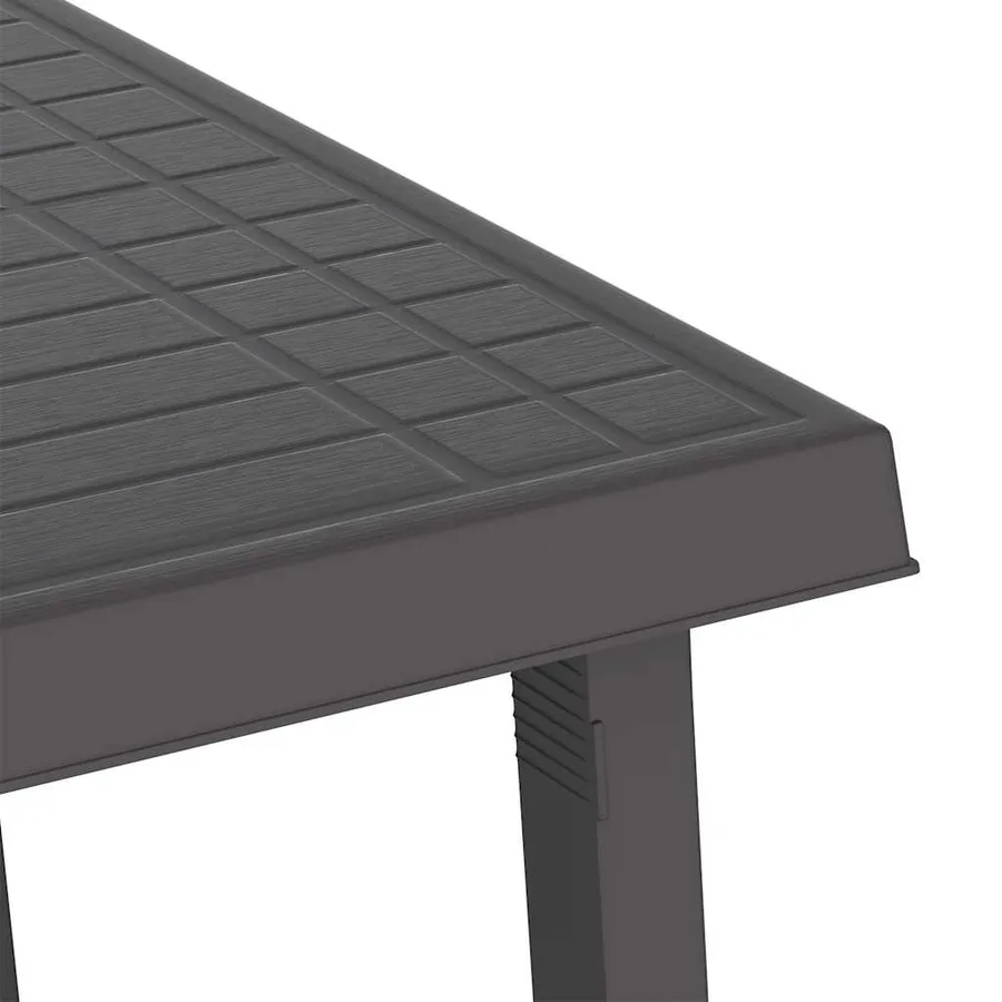 Table de camping anthracite 79x56x64 cm PP aspect de bois - 5