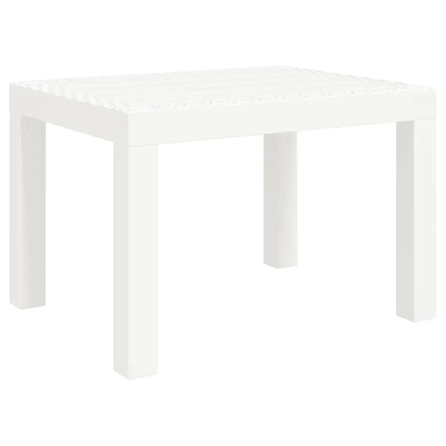 Table de jardin blanc 59x47x40 cm PP - 2