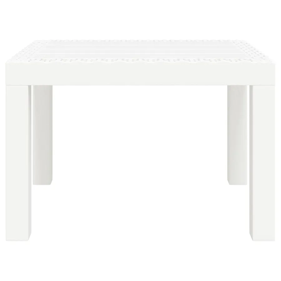 Table de jardin blanc 59x47x40 cm PP - 3
