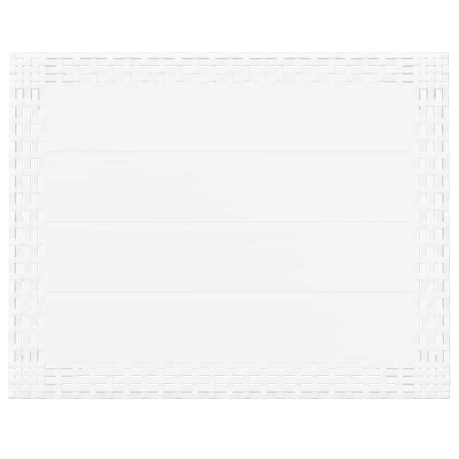 Table de jardin blanc 59x47x40 cm PP - 5
