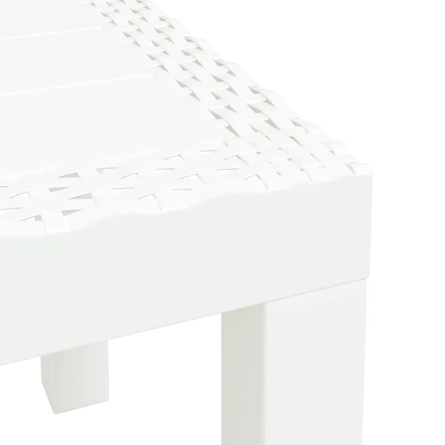 Table de jardin blanc 59x47x40 cm PP - 6