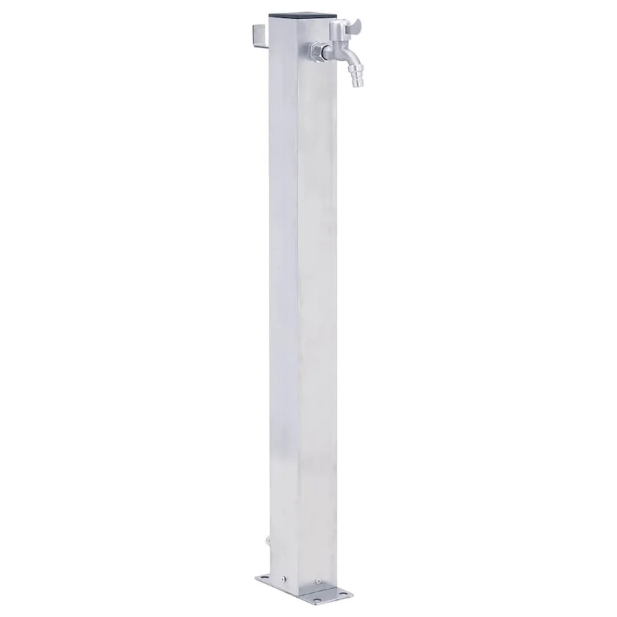 Colonne à eau de jardin 100 cm acier inoxydable carré