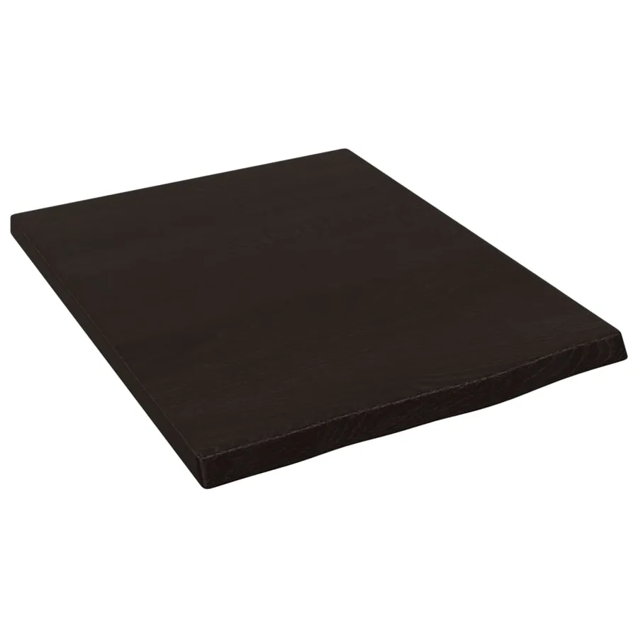 Étagère murale marron foncé 40x50x2 cm bois chêne massif traité - 2