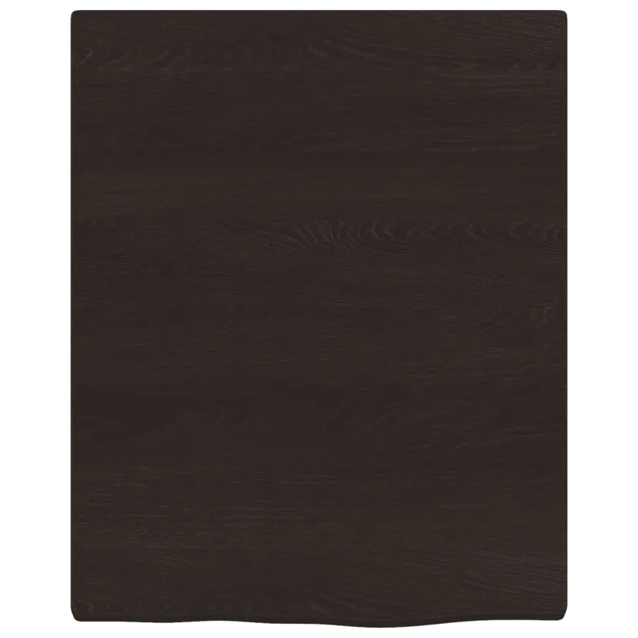 Étagère murale marron foncé 40x50x2 cm bois chêne massif traité - 4