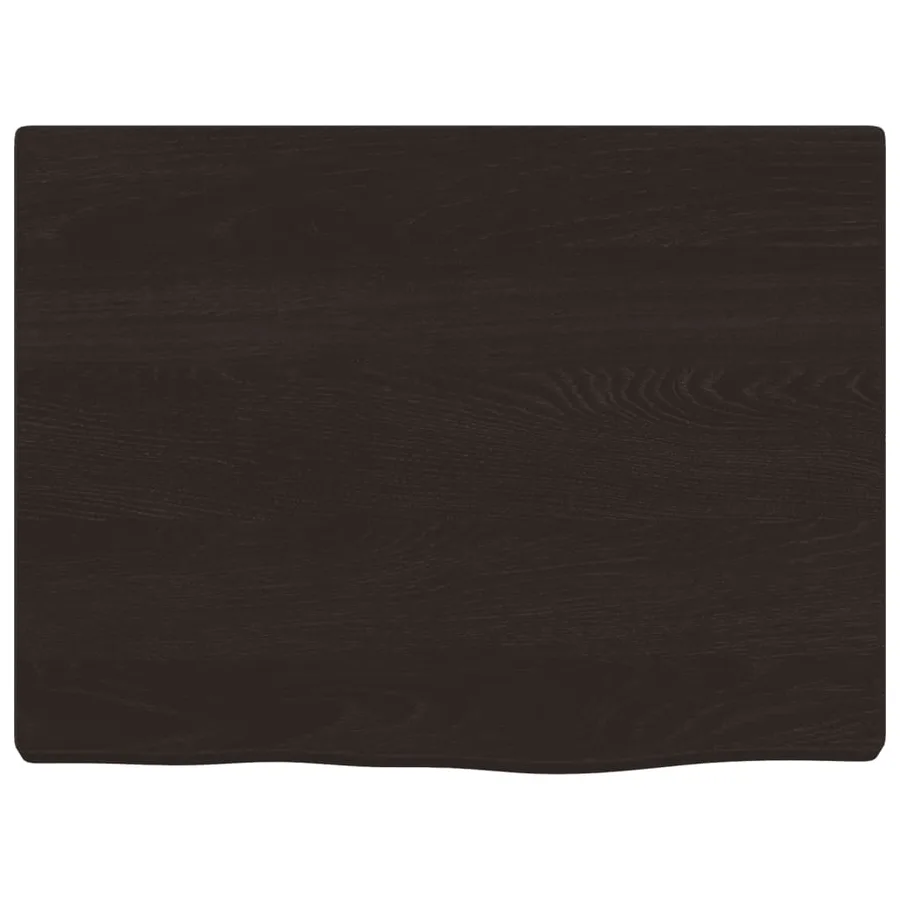 Étagère murale marron foncé 40x30x2 cm bois chêne massif traité - 4
