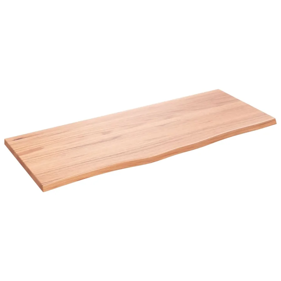 Étagère murale marron clair 100x40x2cm bois chêne massif traité - 2