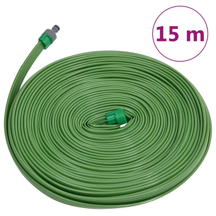 Tuyau d'arrosage à 3 tubes vert 15 m PVC - 7
