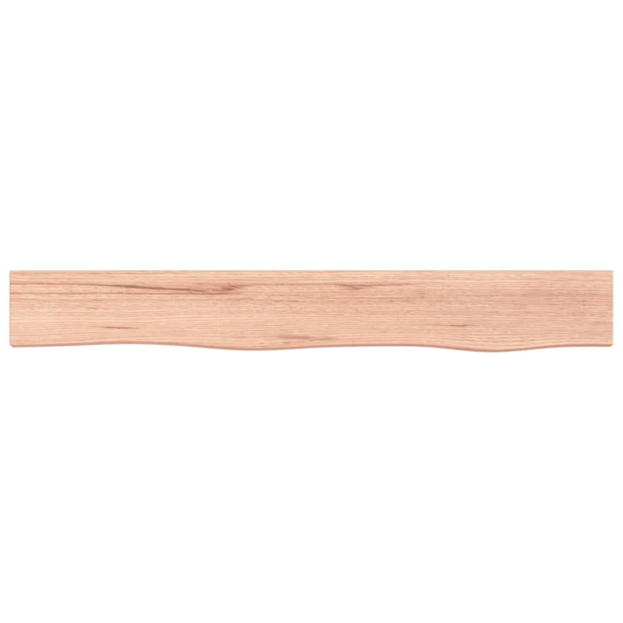 Étagère murale marron clair 80x10x4 cm bois chêne massif traité - 4