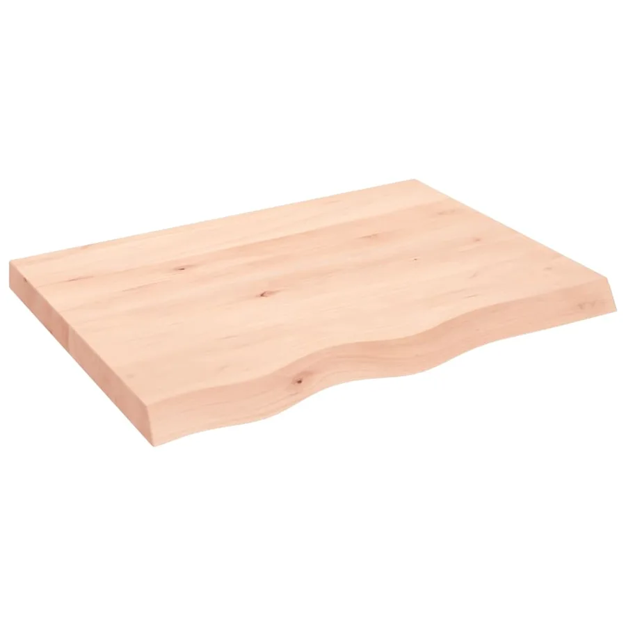 Étagère murale 80x60x(2-6) cm bois de chêne massif non traité - 2