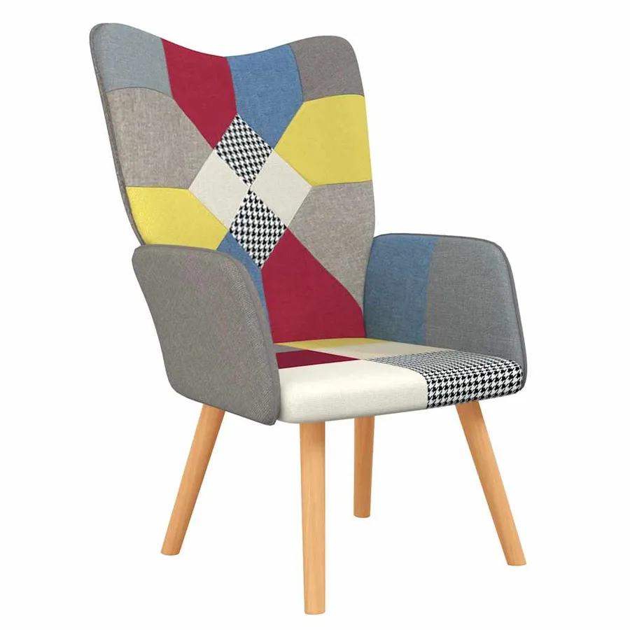 Chaise de relaxation Patchwork Tissu - 2