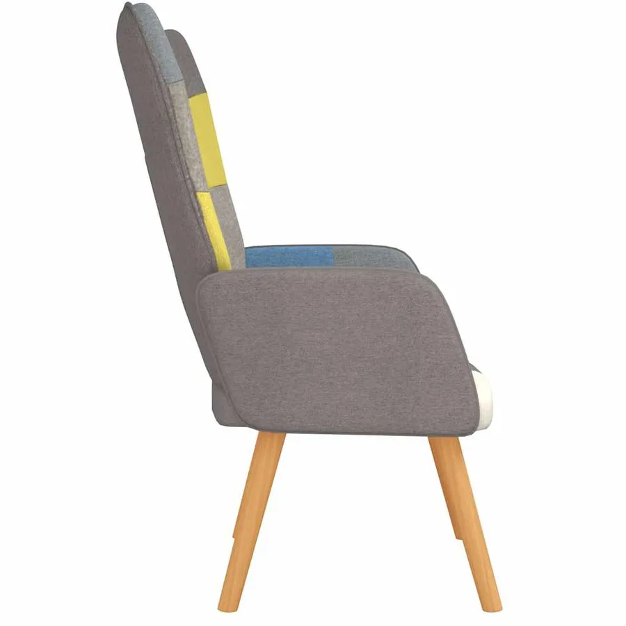 Chaise de relaxation Patchwork Tissu - 4