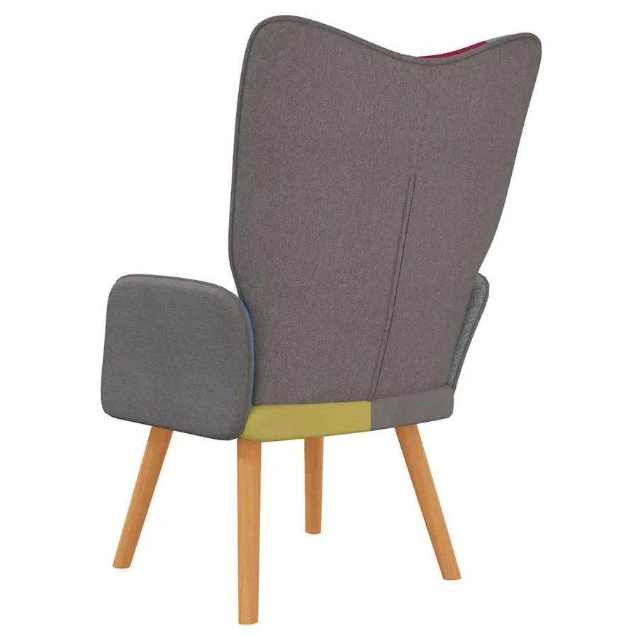 Chaise de relaxation Patchwork Tissu - 5