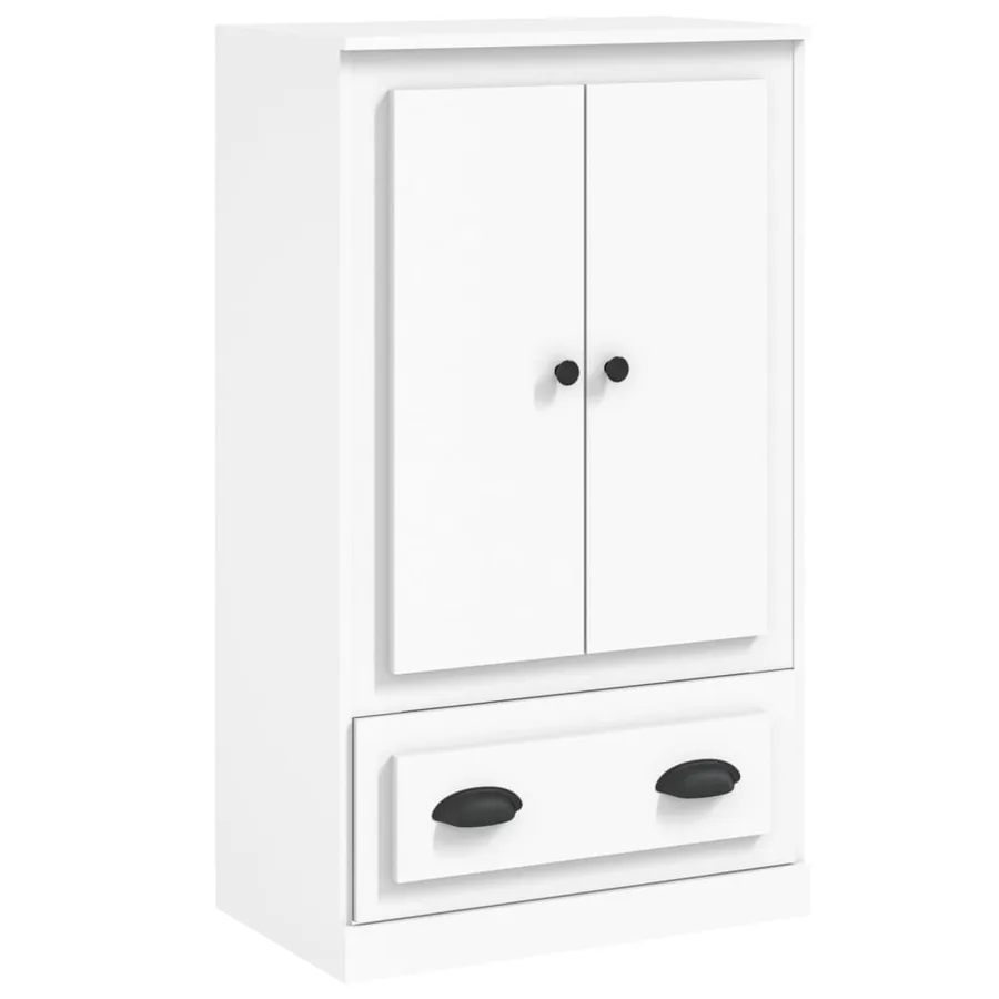 Buffet haut blanc 60x35,5x103,5 cm bois d'ingénierie - 2