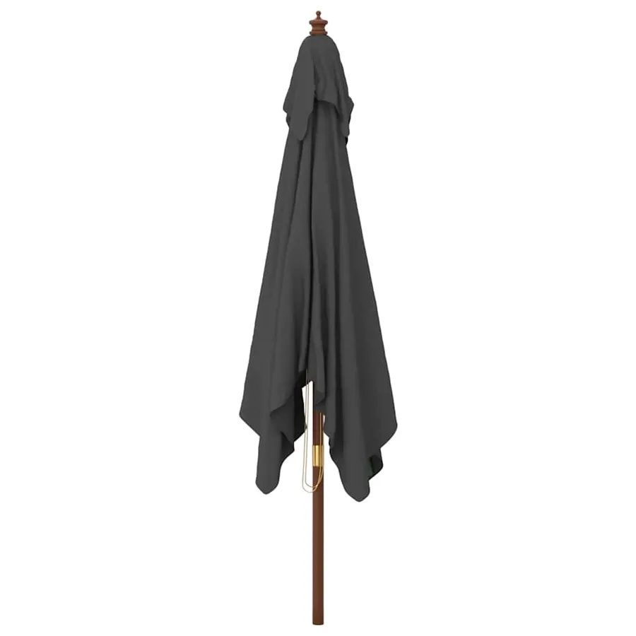 Parasol de jardin avec mât en bois anthracite 300x300x273 cm - 4