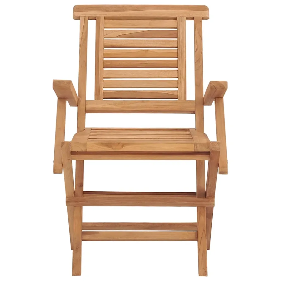 Chaises de jardin pliantes lot de 2 56x63x90cm bois massif teck - 4