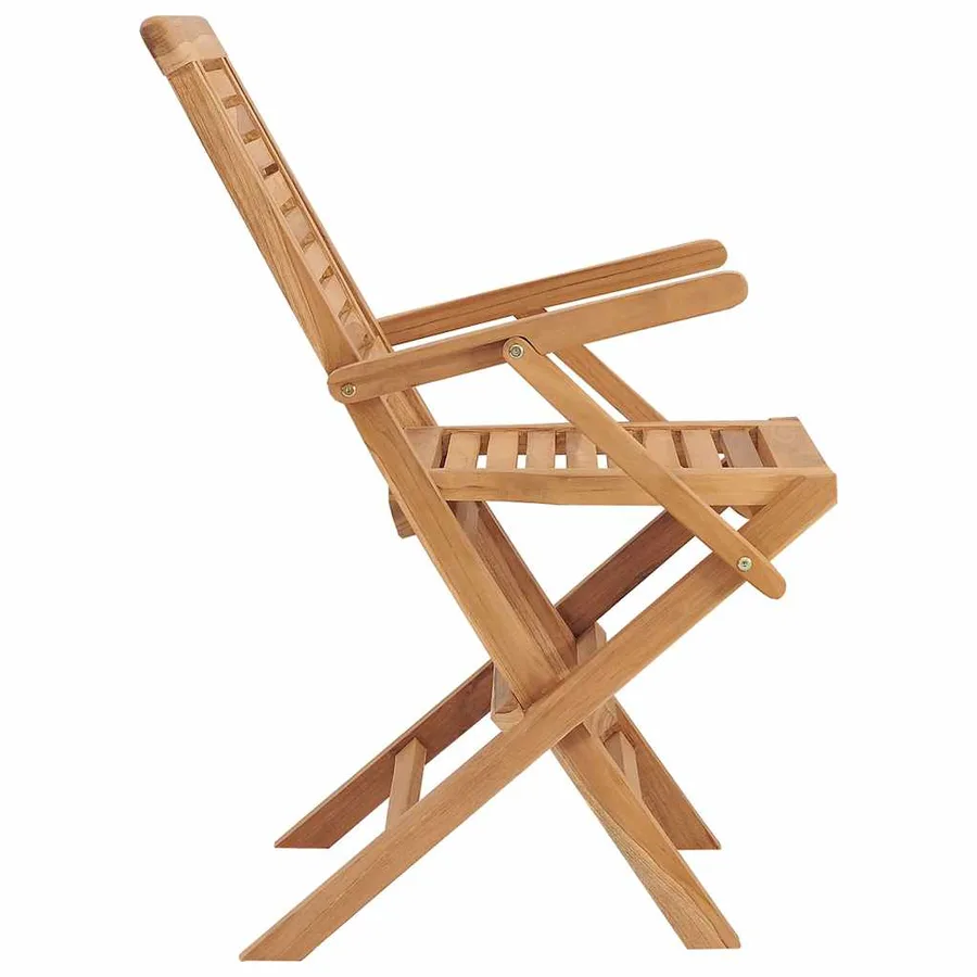 Chaises de jardin pliantes lot de 2 56x63x90cm bois massif teck - 5