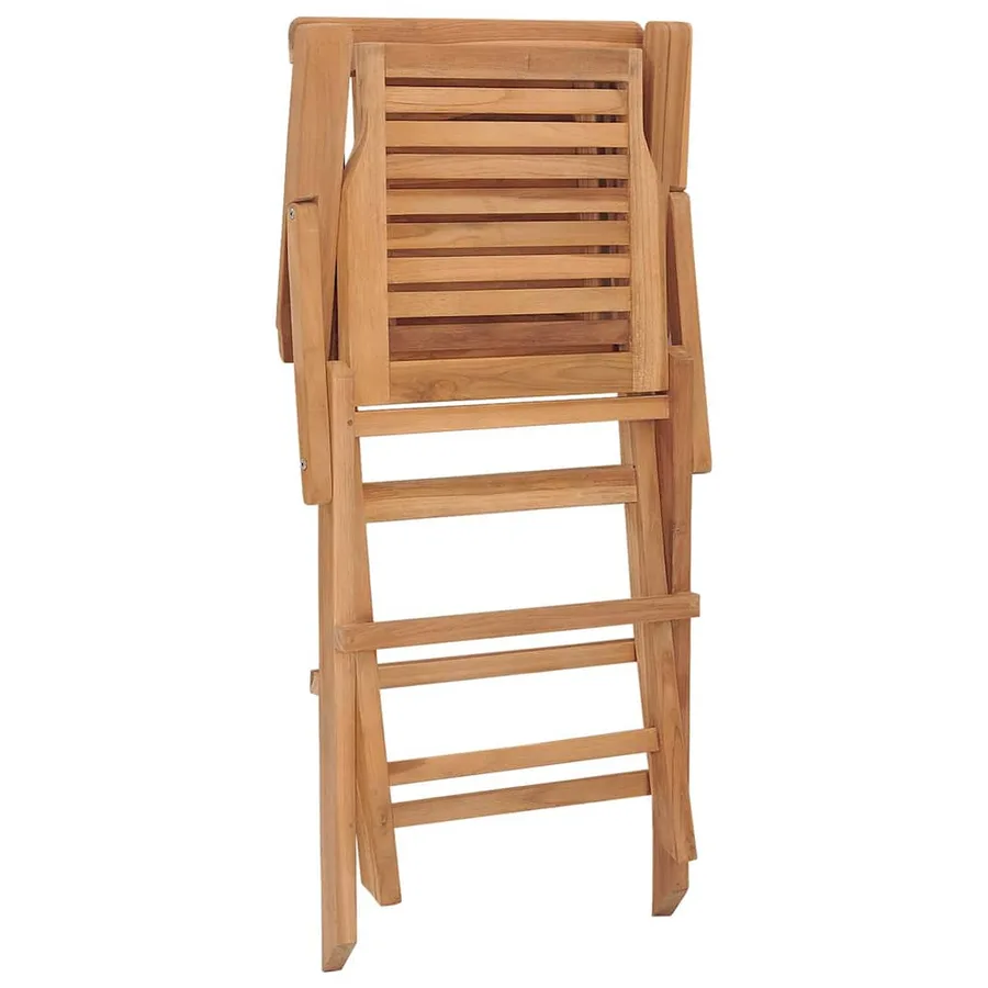 Chaises de jardin pliantes lot de 2 56x63x90cm bois massif teck - 6