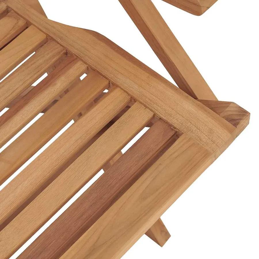 Chaises de jardin pliantes lot de 2 56x63x90cm bois massif teck - 7