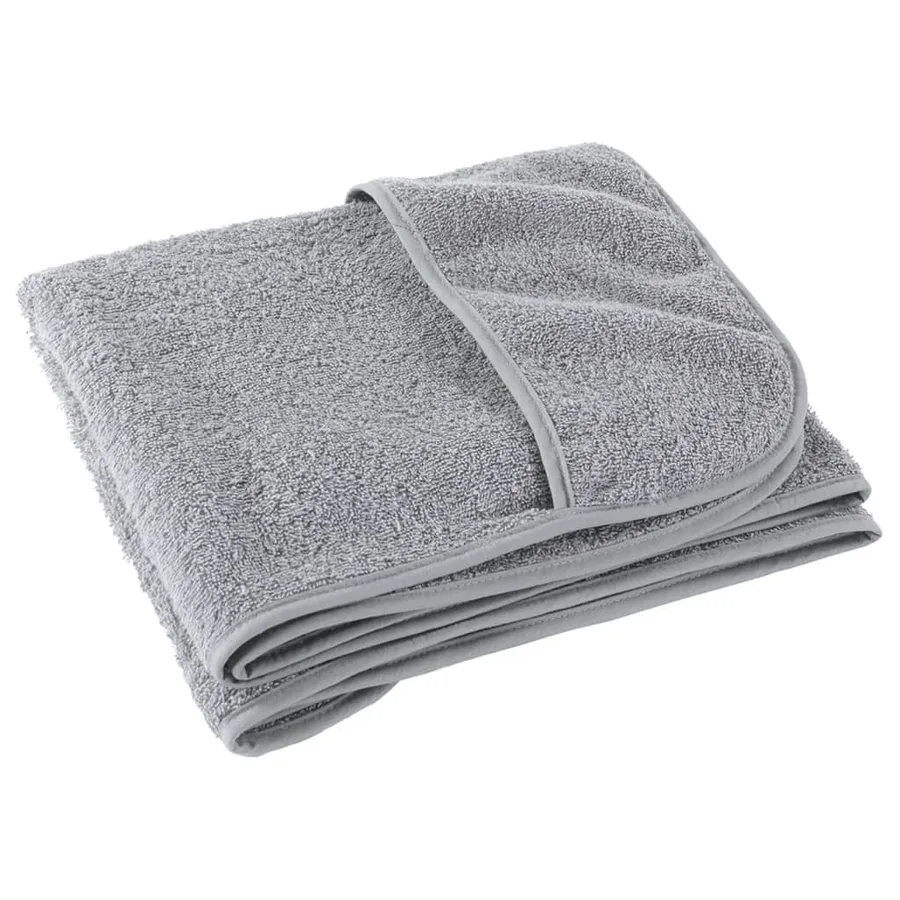 Serviettes de plage 2 pcs gris 75x200 cm tissu 400 GSM - 5