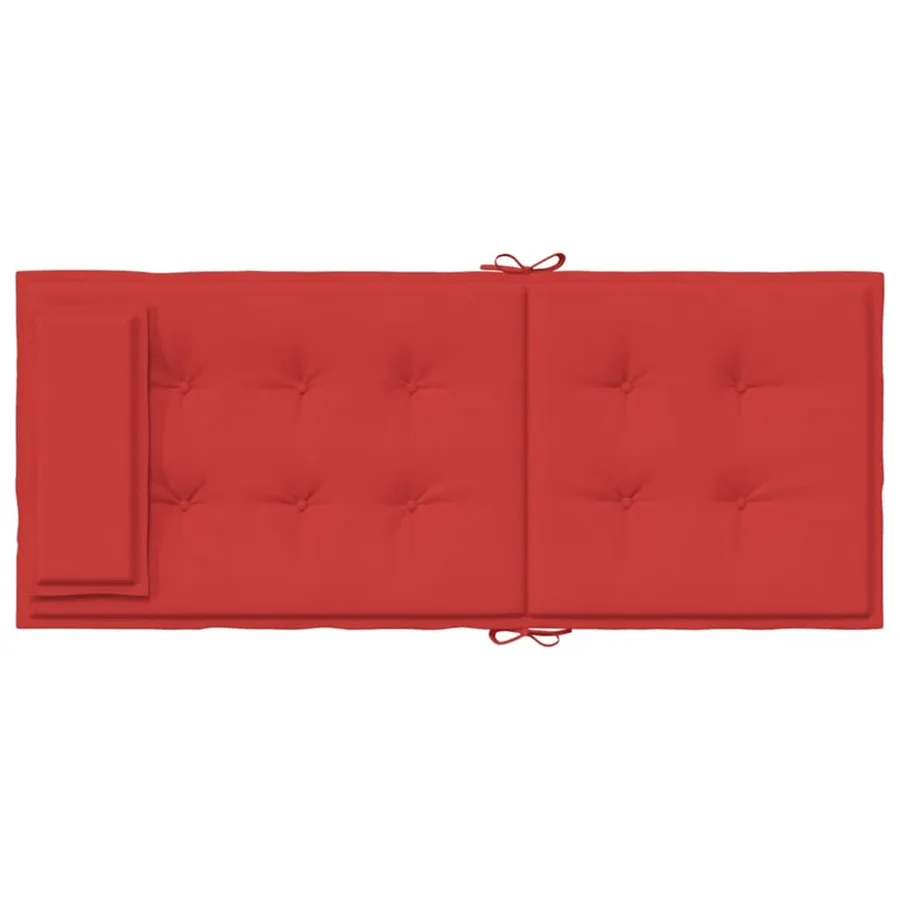 Coussins de chaise à dossier haut lot de 4 rouge tissu oxford - 7