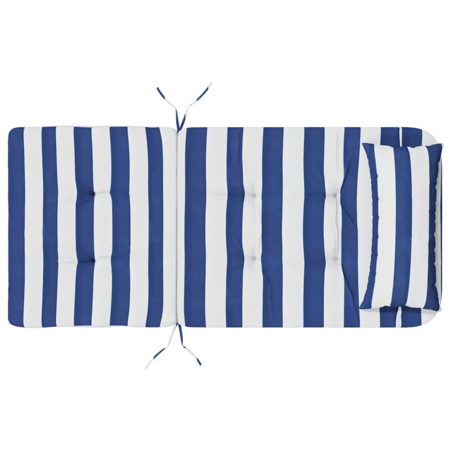 Coussins de chaise adirondack lot de 2 rayures bleu/blanc - 8