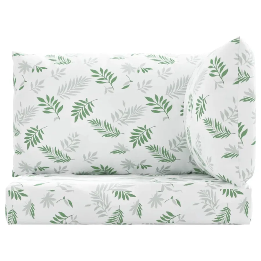 Coussins de palette lot de 3 motif de feuilles tissu Oxford - 4