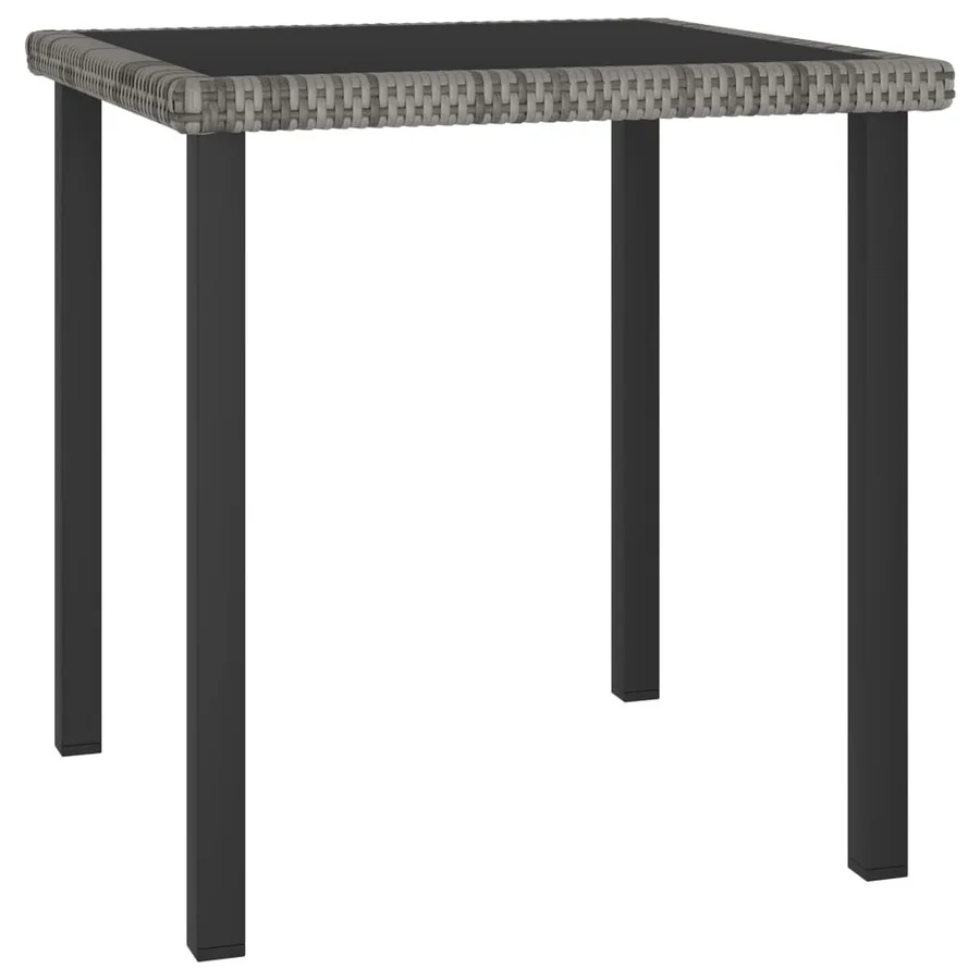 Ensemble à manger de jardin 3 pcs Résine tressée Gris - 3