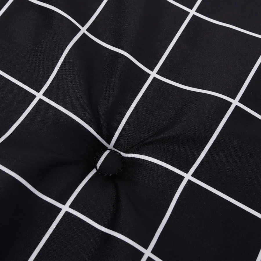 Coussins de chaise à dossier bas lot de 2 noir à carreaux tissu - 8