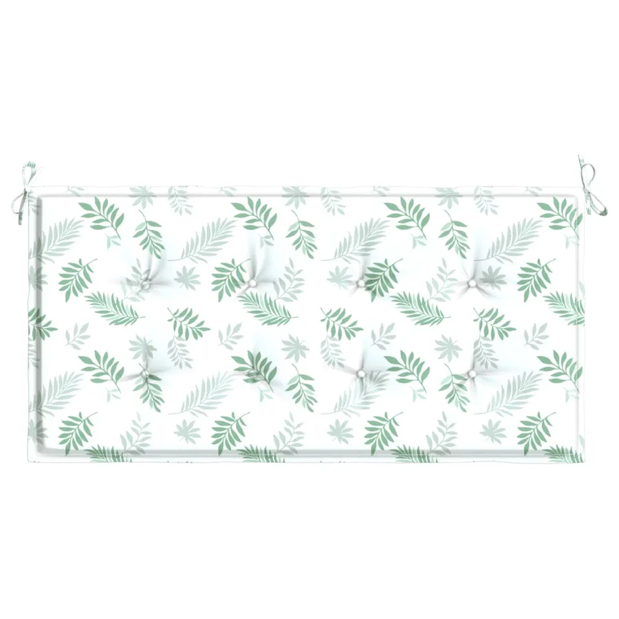 Coussin de banc de jardin motif de feuilles 100x50x3 cm - 4