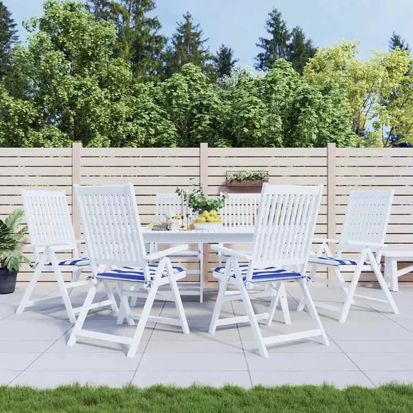 Coussins de chaise de jardin lot de 6 50x50x4 cm tissu