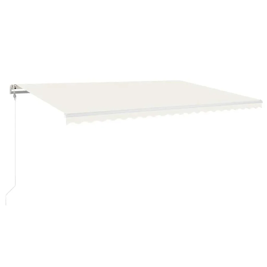 Auvent automatique avec capteur de vent et LED 500x300 cm Crème - 2
