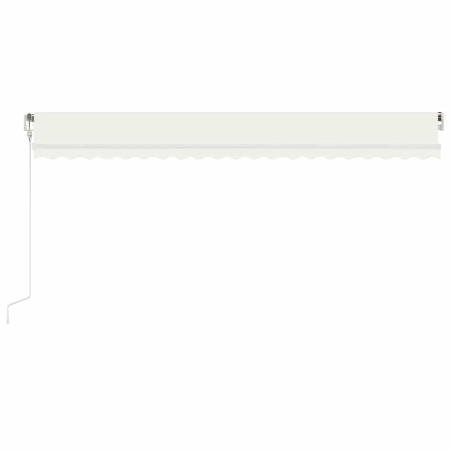 Auvent automatique avec capteur de vent et LED 500x300 cm Crème - 3