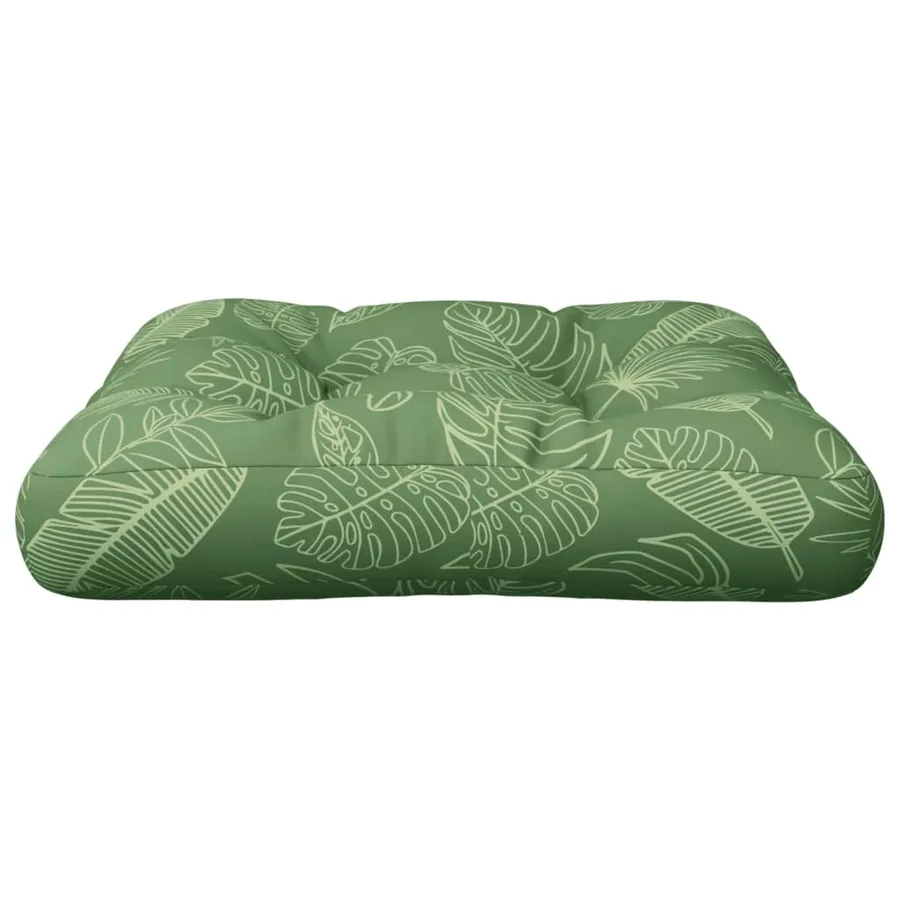 Coussin de palette à motif de feuilles 60x61,5x10 cm tissu - 4