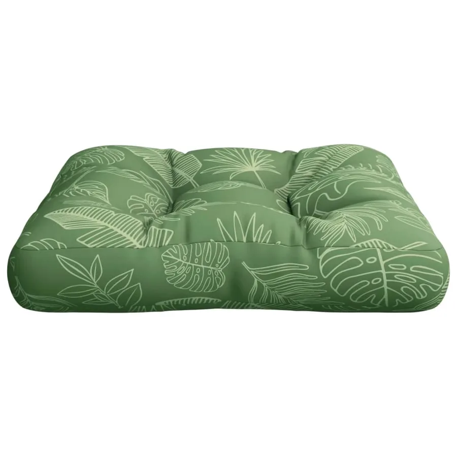 Coussin de palette à motif de feuilles 60x61,5x10 cm tissu - 5