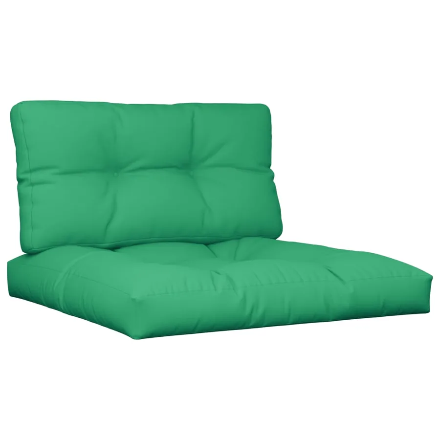 Coussins de palette lot de 2 vert tissu - 2