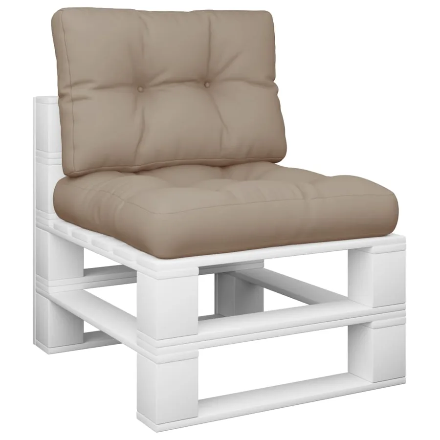 Coussins de palette lot de 2 taupe tissu - 3