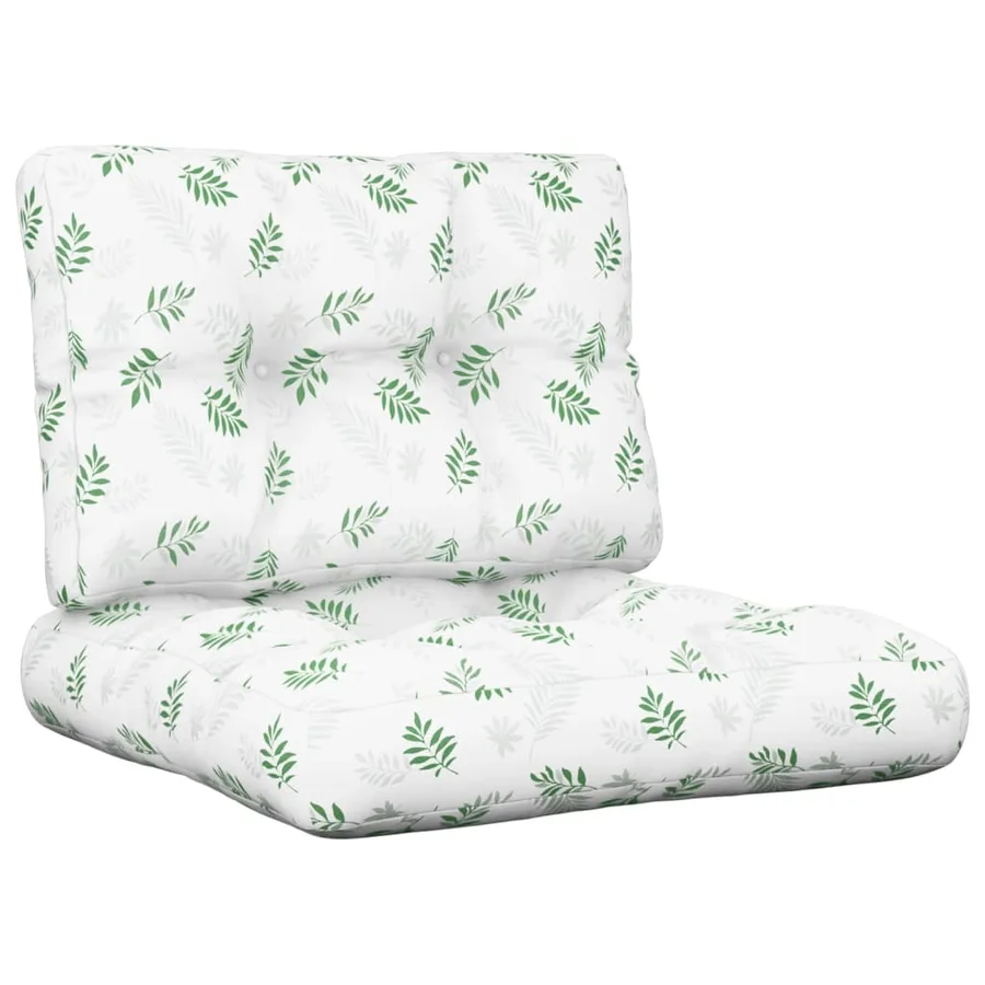 Coussins de palette lot de 2 motif de feuilles tissu - 2