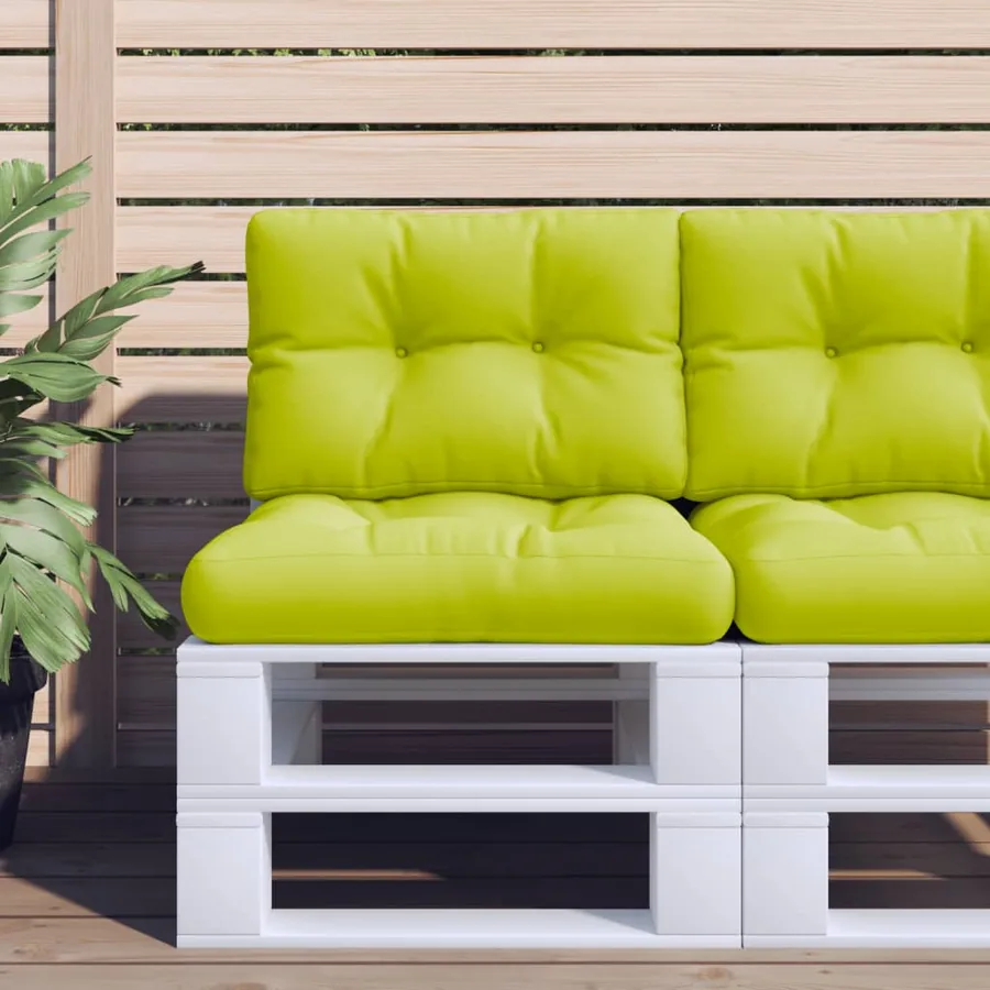 Coussin de palette vert vif 50x40x12 cm tissu